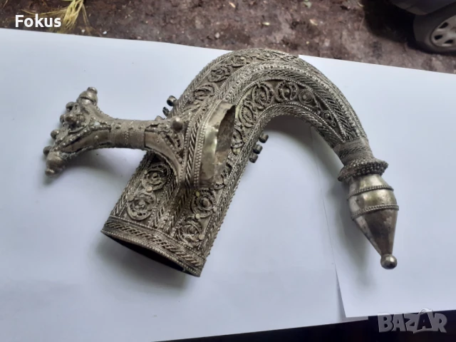Ханджар - кания и дръжка от стар османски ханджар, снимка 2 - Антикварни и старинни предмети - 50839293