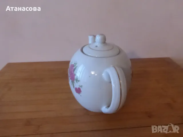 Китайски порцеланов чайник 1980 г, снимка 4 - Аксесоари за кухня - 47477193
