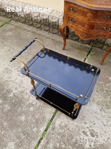 Страхотна антикварна италианска количка за сервиране , снимка 9 - Антикварни и старинни предмети - 52648159