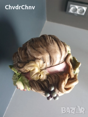 41см-8кг статуетка/стара френска скулптура от алабастър/фигура-бюст на жена, снимка 8 - Статуетки - 52446133