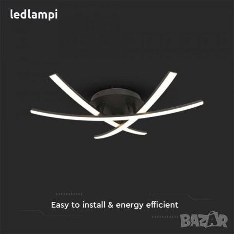 LED Плафониера 20W Черна Топло Бяла Светлина, снимка 3 - Лампи за таван - 41185396