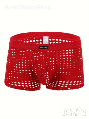 Меки дишащи боксерки, прозрачни къси боксерки, мрежести охлаждащи, снимка 2 - Бельо - 53090998