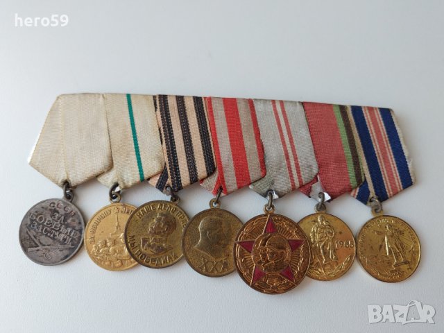 СССР-колодка военни медали/орден медал знак значка/, снимка 1 - Антикварни и старинни предмети - 41620448