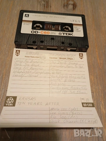 TDK OD-C60 Със запис Албум Kansas/Ten Years After, снимка 2 - Аудио касети - 53587260