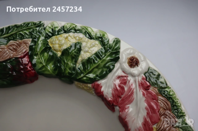 чинии италиански порцелан, ръчна изработка, снимка 9 - Чинии - 53722434