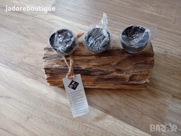 Ръчно изработен дървен свещник за три свещи, снимка 3 - Декорация за дома - 52061922