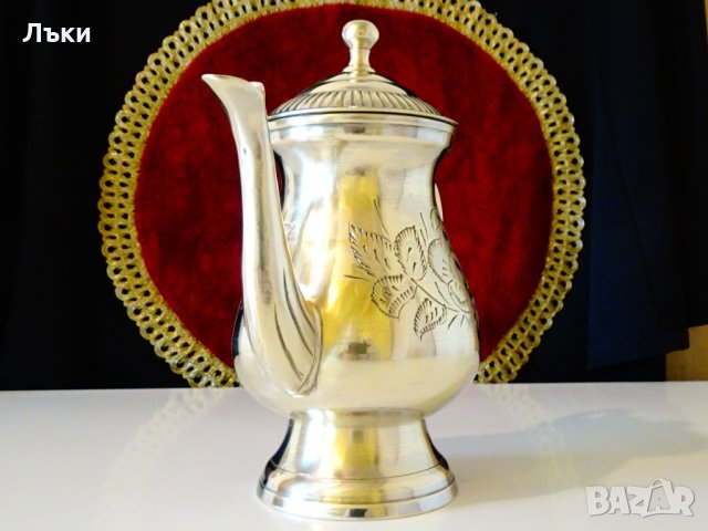 Английска кана,чайник,цветя. , снимка 2 - Антикварни и старинни предмети - 35816977