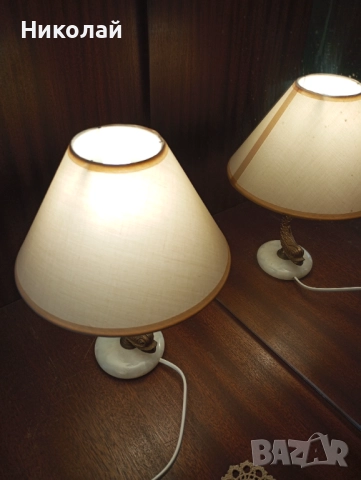 Красива бронзова нощна лампа , снимка 5 - Антикварни и старинни предмети - 52436231