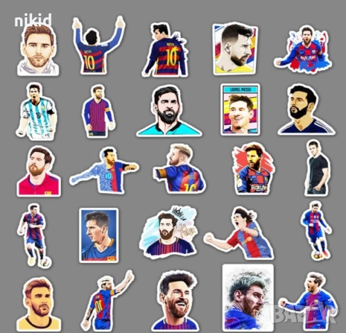50 бр  Lionel Messi Лионел Меси Футболист футбол футболни самозалепващи лепенки стикери украса ден, снимка 6 - Други - 52461187