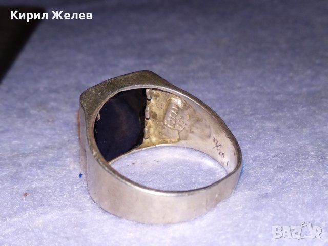 СКЪПОЦЕНЕН МАРКОВ КЛАСИЧЕСКИ СРЕБЪРЕН ПРЪСТЕН СРЕБРО 925 с ЮВЕЛИРНО ШЛИФОВАН ЧЕРЕН ОНИКС 29713, снимка 14 - Пръстени - 41636302