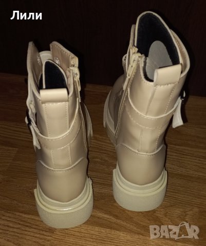 Дамски бежови боти Bambi , снимка 3 - Дамски боти - 39190775