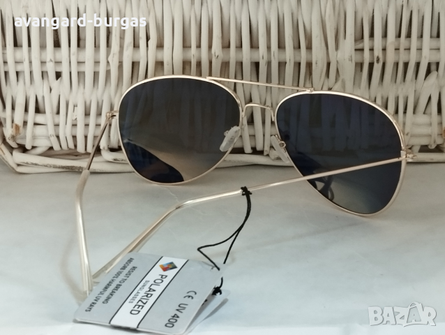 131 Унисекс слънчеви очила,авиаторска форма с поляризация avangard-burgas, снимка 2 - Слънчеви и диоптрични очила - 44512890