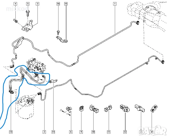 маркуч за гориво за дачия mfl1122, снимка 2 - Части - 47496447