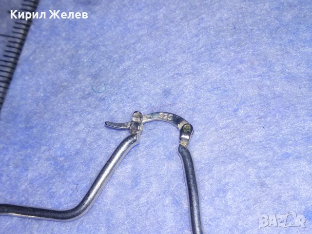 ГОЛЯМА ПОСРЕБРЕНА ЗВЕЗДОВИДНА МОДНА АРТ ОБЕЦА от БЛАГОРОДНА НЕРЪЖДАЕМА СТОМАНА с ПЕЧАТ 925 / 37867, снимка 3 - Обеци - 40768422