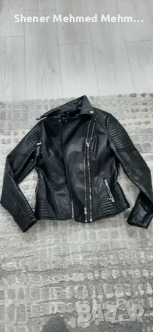 Дамско кожено яке., снимка 3 - Якета - 56340956