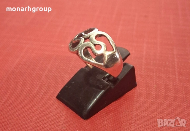 Сребърен пръстен, снимка 3 - Пръстени - 52656307