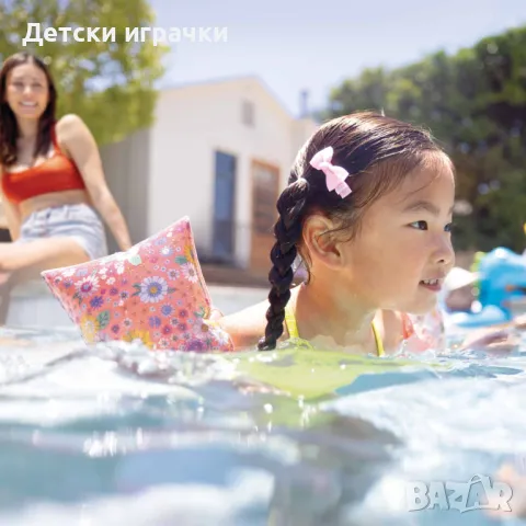 Надуваеми раменки INTEX Цветя, 23 x 15 см, 3-6 г., Розови, снимка 3 - Надуваеми играчки - 49980895