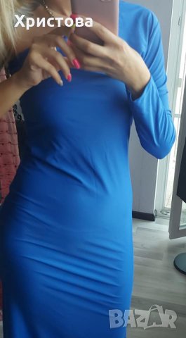 Нова дълга рокля в синьо за повод - 32.00лв., снимка 3 - Рокли - 21610920