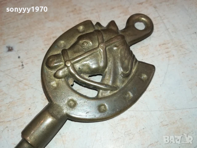 обувалка с кон-45см мед/месинг-внос swiss 0306251633, снимка 2 - Други ценни предмети - 50536531