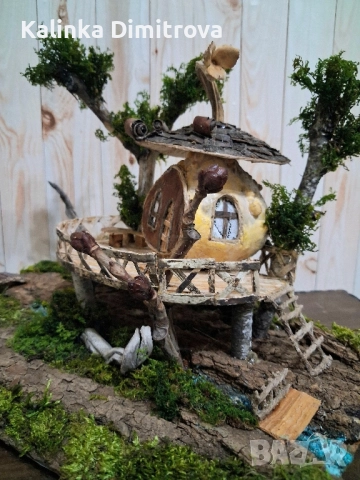 Къщичка на дърво-ръчна изработка., снимка 4 - Декорация за дома - 52339110