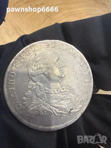 Сребърен Талер 1778 г. H.ST. - Карл Теодор (Бавария) - Рядък