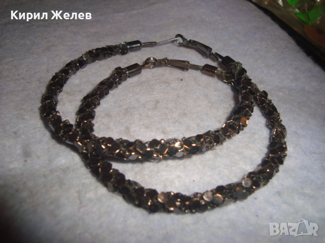 АЖУРНИ МЕТАЛНИ ВИНТИДЖ ОБЕЦИ ВЕЧЕРНИ ТИП ХАЛКИ 27436, снимка 4 - Обеци - 36477927