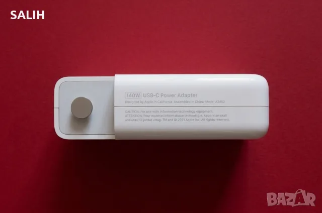 Apple 140W USB-C Charger A2452 Оригинално Зарядно за MacBook Pro Air iPad Type-C Адаптер, снимка 4 - Лаптоп аксесоари - 55945739