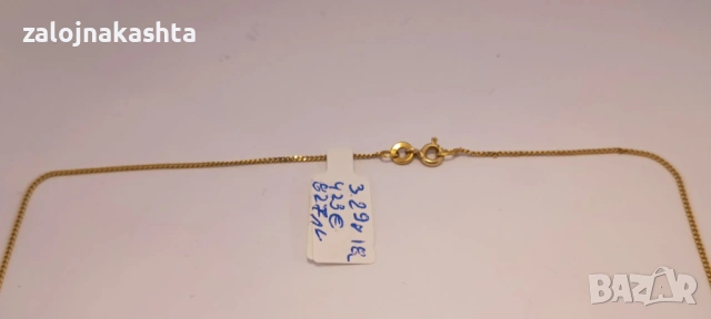 Нов-Златен синджир-3,29гр/18кр, снимка 5 - Колиета, медальони, синджири - 53826649