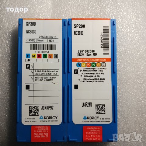 Твърдосплавни пластини за струг за рязане SP 200,300, снимка 3 - Други машини и части - 44342449