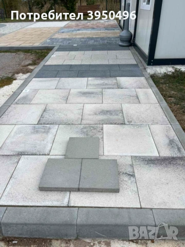 Градинска тротоарна плоча 30x30x4см, цвят: сив