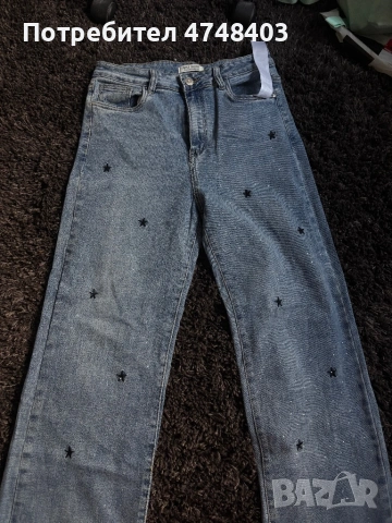 Продавам чисто нови неносени дънки с камъчета и красиви елементи, снимка 2 - Дънки - 53620265