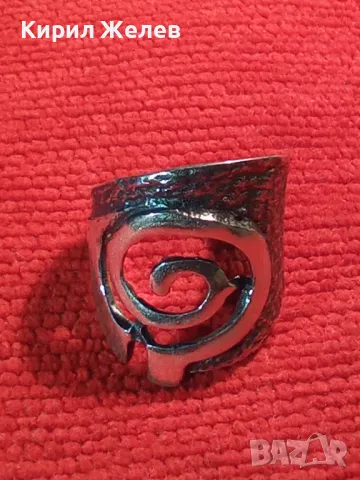 АВТОРСКИ СРЕБЪРЕН ПРЪСТЕН ОКСИДИРАНО ЛАКИРАНО СРЕБРО 925 Част от КОМПЛЕКТ РЪЧНА АРТ РАБОТА 46817, снимка 11 - Пръстени - 46485216
