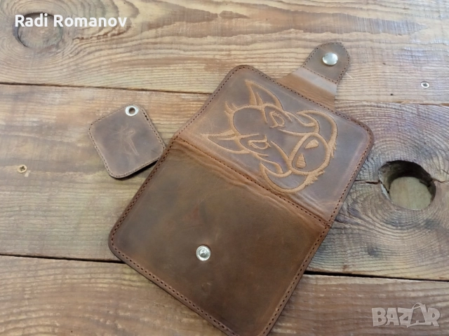 Джобен кожен портфейл , снимка 3 - Портфейли, портмонета - 52086091