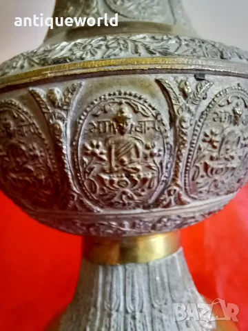 Непалска Карува ,Бронзов Съд за Вода , Будизъм, снимка 5 - Антикварни и старинни предмети - 55746719