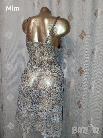 L /XL Кафява нощница змийски принт , снимка 5 - Нощници - 44833967