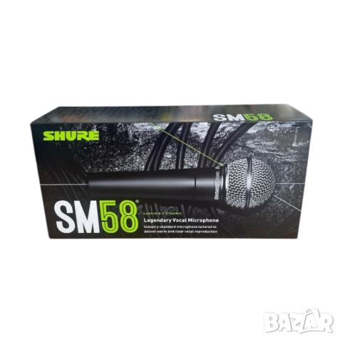 Професионален вокален динамичен микрофон за сценични и студийни изпълнения SM-58, снимка 3 - Друга електроника - 52094174