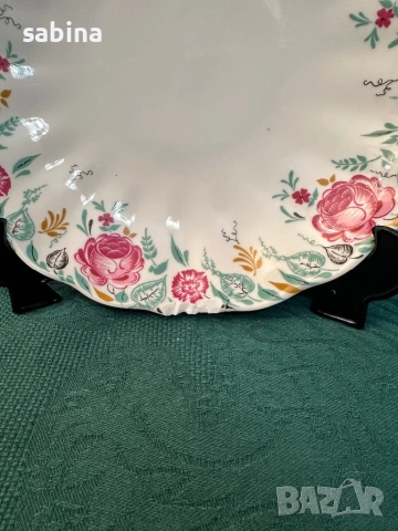 Руски порцелан-сервиз за чай Божури или Утренний на ЛФЗ Ломоносов, снимка 9 - Сервизи - 53640469