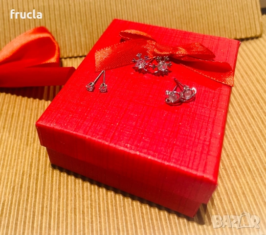 Сет от 3 чифта Коледни Обеци 