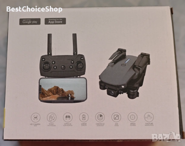 Сгъваем Дрон с HD 1080P Камера RC Квадрокоптер за Деца и възрастни с 2 Батерии, снимка 2 - Дронове и аксесоари - 53651619