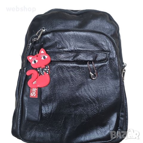 Дамска ежедневна раница с коте ,  32 x21x13cm, снимка 1