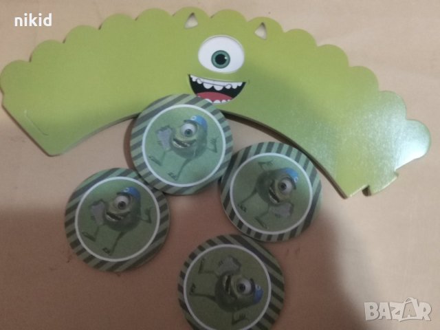 Университет за таласъми Monsters 12 бр топери и кошнички украса декорация за мъфини кексчета парти