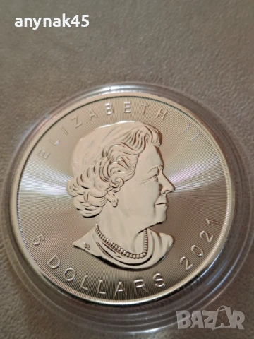 Сребро 1 oz. Канада, снимка 4 - Нумизматика и бонистика - 53474954
