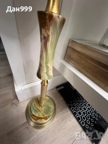 Паркетен пепелник от оникс и метал злато , снимка 6 - Други - 53682717
