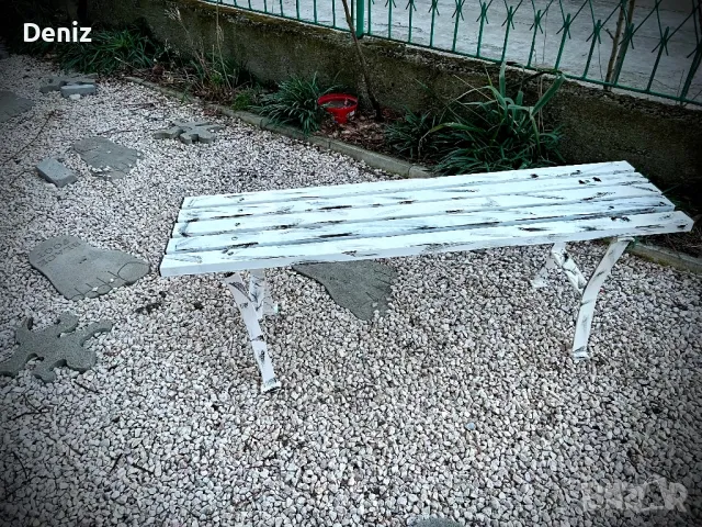 Градинска пейка с метални профили, снимка 3 - Градински мебели, декорация  - 49199851