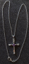 Нов сребърен синджир сребърен кръст сребърно кръстче, снимка 1 - Колиета, медальони, синджири - 36441546