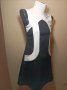 Черно-бяла еластична рокля, снимка 5