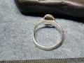 СТАР ЕМАЙЛИРАН СРЕБЪРЕН ПРЪСТЕН СРЕБРО ВИСОКА ПРОБА РЪЧНА АР НУВО ИЗРАБОТКА 25853, снимка 2