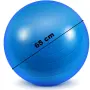 Фитнес топка 65 см до 300 кг с помпа, синя, снимка 4