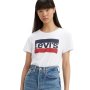 Levi's The Perfect Logo T-Shirt - страхотна дамска тениска , снимка 1 - Тениски - 41621876