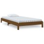 vidaXL Стифиращо легло, меденокафяво, борово дърво масив, 90x190 см（SKU:820405